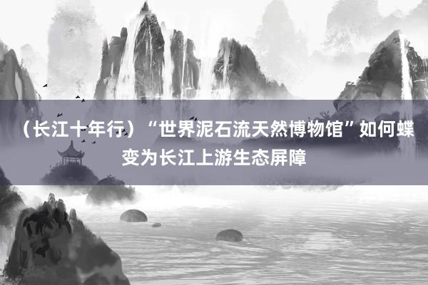 （长江十年行）“世界泥石流天然博物馆”如何蝶变为长江上游生态屏障