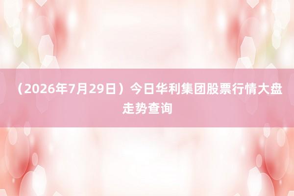 （2026年7月29日）今日华利集团股票行情大盘走势查询