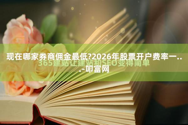 现在哪家券商佣金最低?2026年股票开户费率一...-叩富网