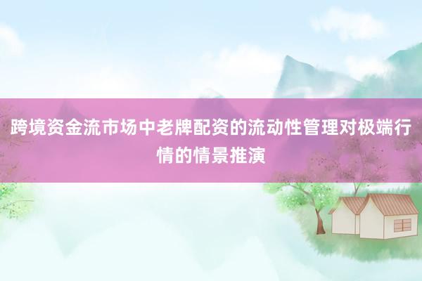 跨境资金流市场中老牌配资的流动性管理对极端行情的情景推演