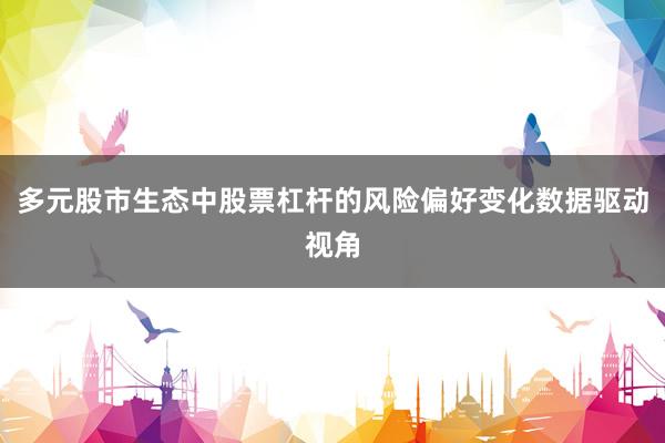 多元股市生态中股票杠杆的风险偏好变化数据驱动视角