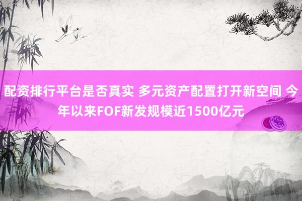 配资排行平台是否真实 多元资产配置打开新空间 今年以来FOF新发规模近1500亿元